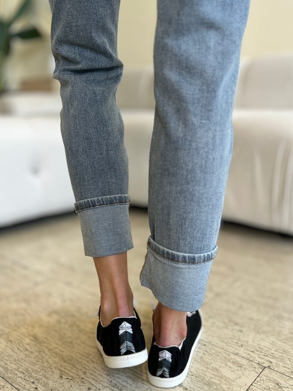 Judy Blue Full Size High Waist Cuff Hem Skinny Jeans - Image 9