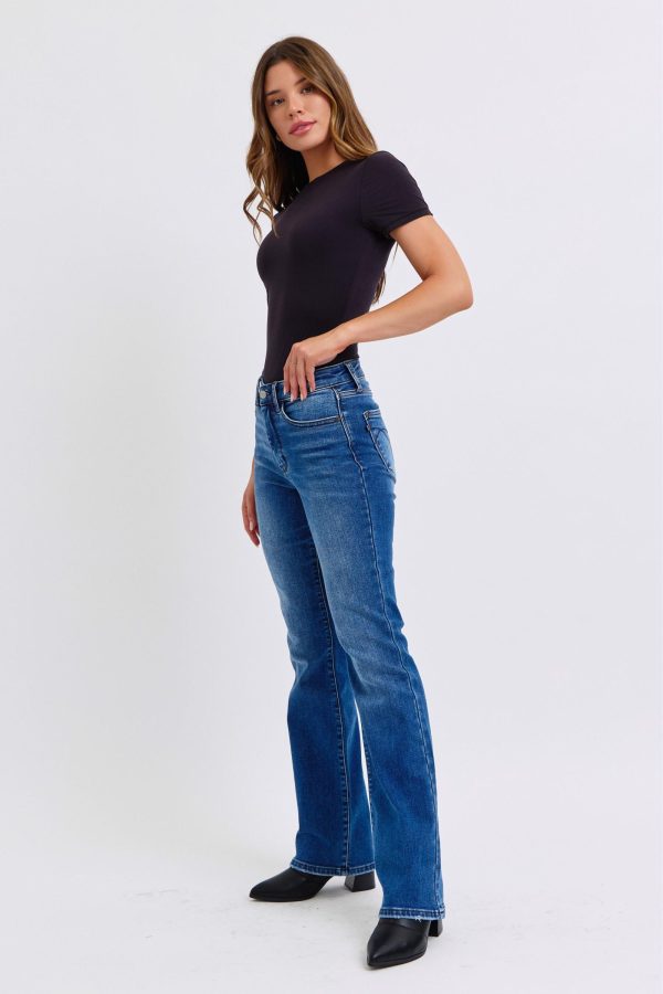 Judy Blue Full Size Mid-Rise Bootcut Jeans with Pockets - Image 9