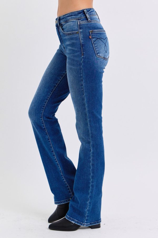 Judy Blue Full Size Mid-Rise Bootcut Jeans with Pockets - Image 3