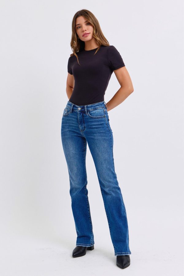 Judy Blue Full Size Mid-Rise Bootcut Jeans with Pockets - Image 8